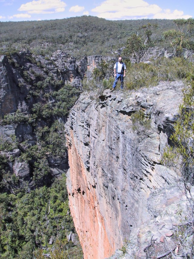 Chris on a cliff