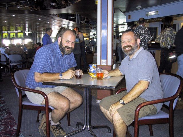 Captive customers on the Tassie ferry.