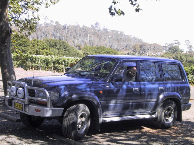 Outside Strathlyn Winery in the Tamar Valley