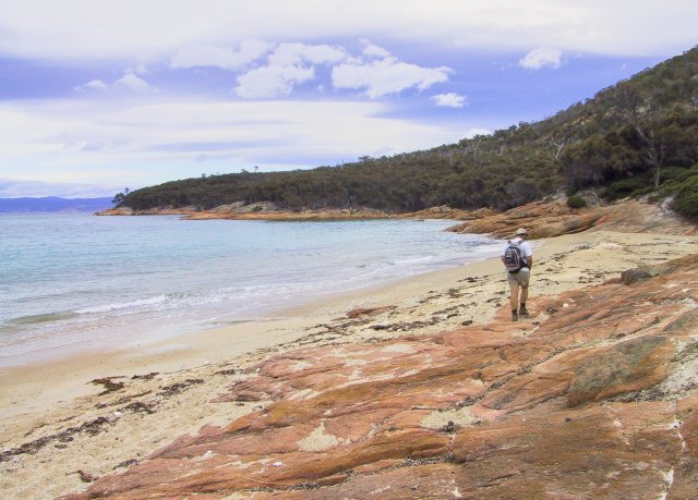 Across the granite slabs