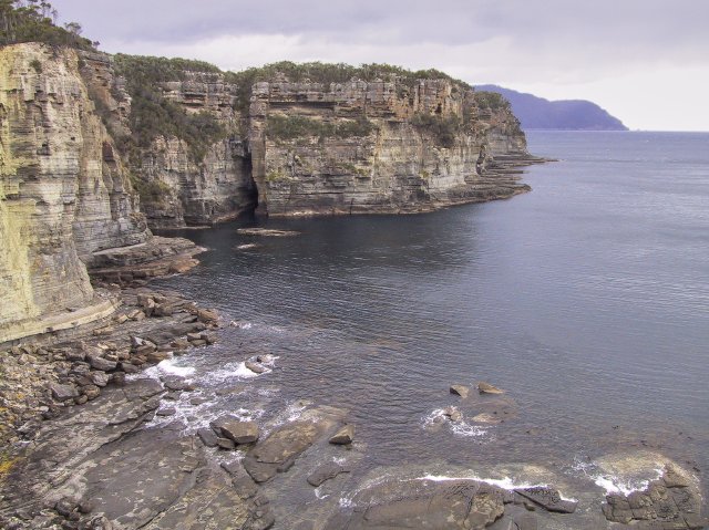 Bluffs along the bay