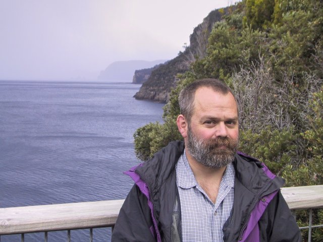 Me at an overlook along Waterfall Bay