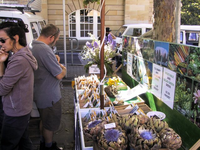 Some of the zillions of seed packets I brought back were bought at this stall.