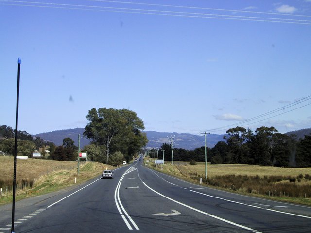 Again, heading north towards Hobart.