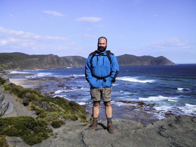 Chris at the south coast of Tasmania