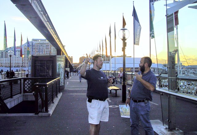 Having a moment at Darling Harbour