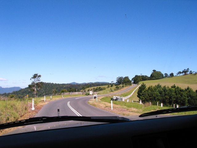 Driving up to Binna Burra