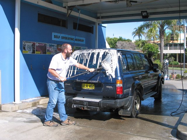 Washing the truckie