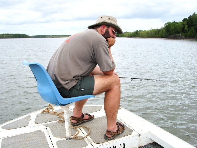 Chris enjoys fishing