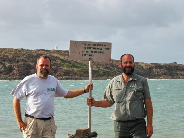 At the northernmost point of the Australia landmass