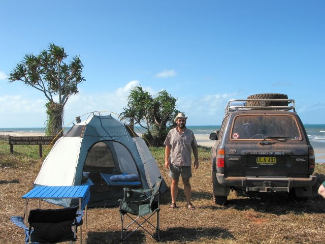 Beach camping