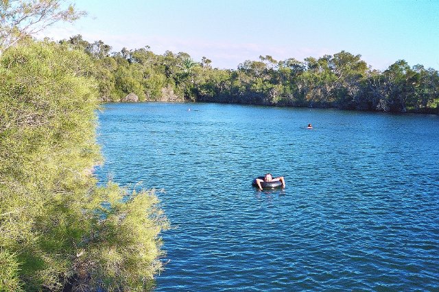 Me soaking at Dalhousie Springs