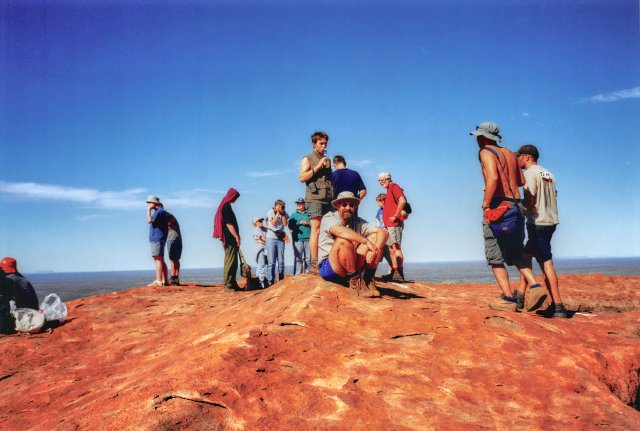 On top, Uluru