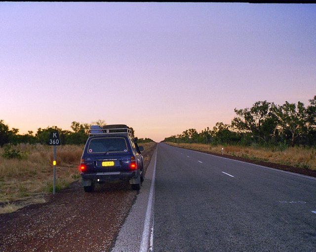 Odometer coming into Daly Waters, NT