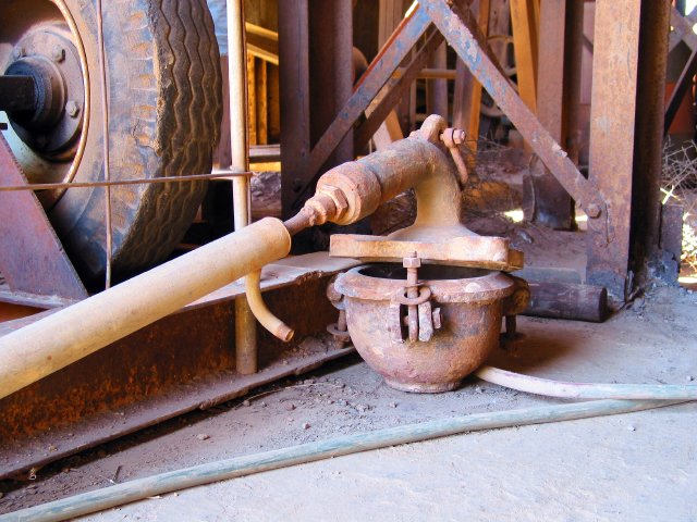 Mercury distallation at the gold mine