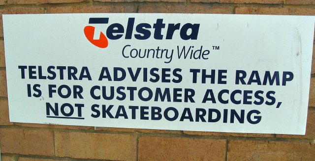 An amusing sign from Telstra.