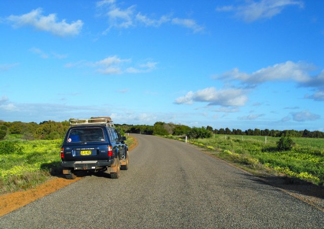 Odometer 124000km.  Some 4km south of Greenoch, WA