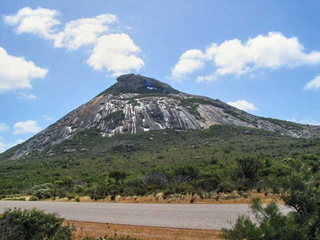 Frenchmans Cap, with cave at top