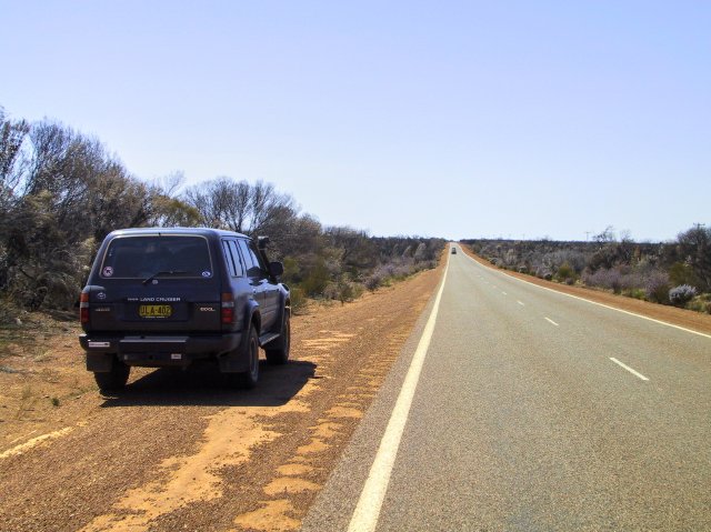 Odometer 129000km, 131km west of Coolgardie, Western Australia