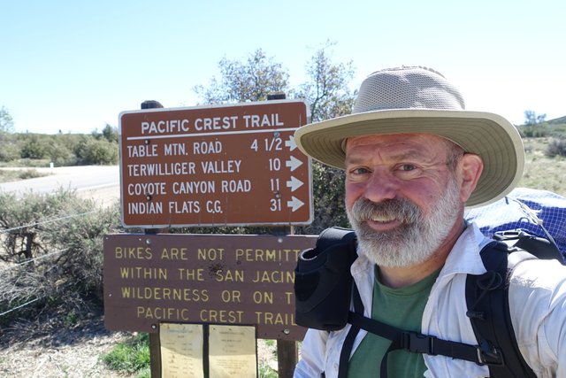 PCT.  Highway 74 trailhead.