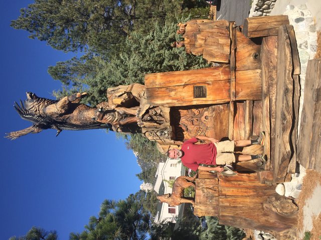 PCT.  Idyllwild town statue.