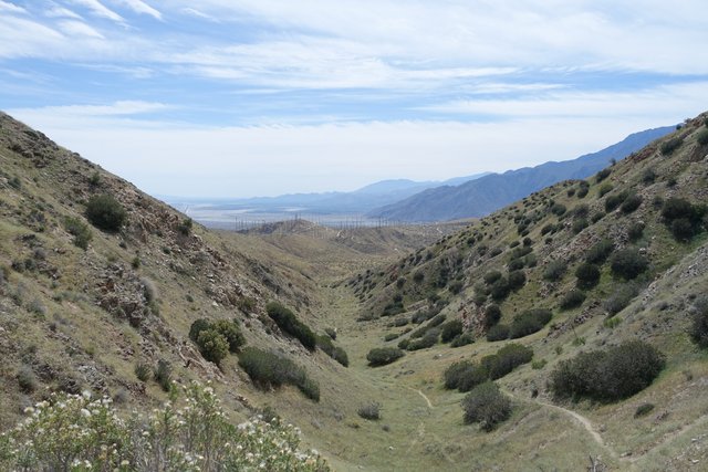 Looking south to the wind farm, m214