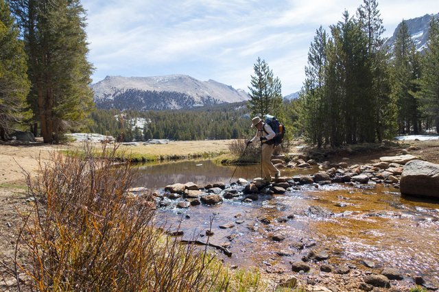 Crossing Crabtree Meadow outlet, m766