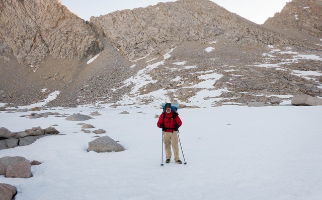 Base of Forester Pass, m778