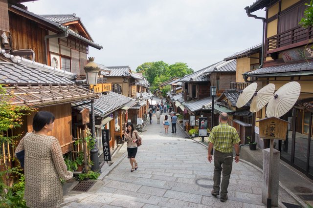 Along a (touristy) Kyoto street