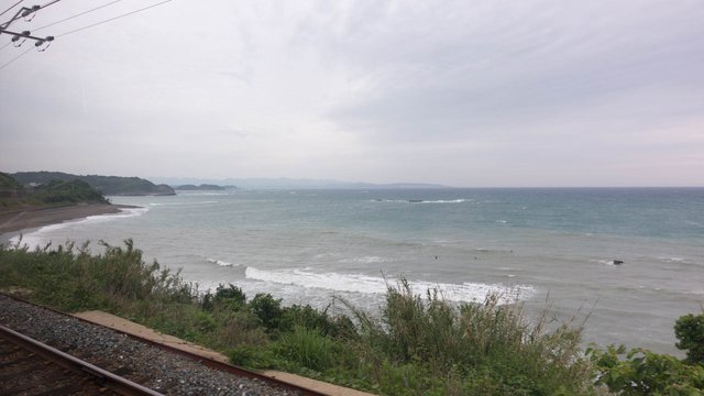 Surfers near Tanabe