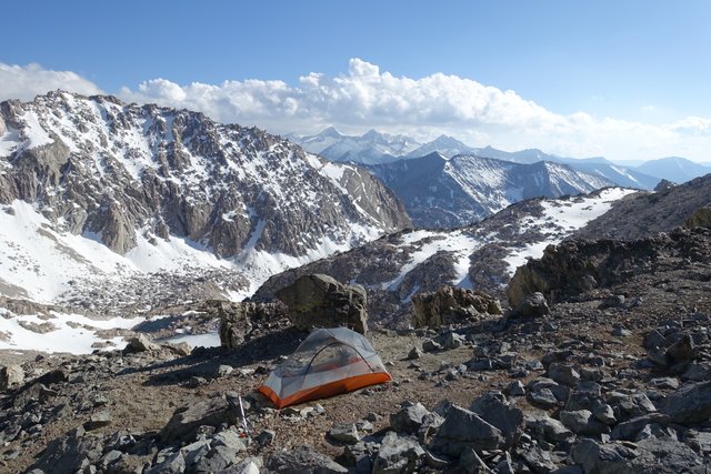 Campsite just below Glen Pass, m791