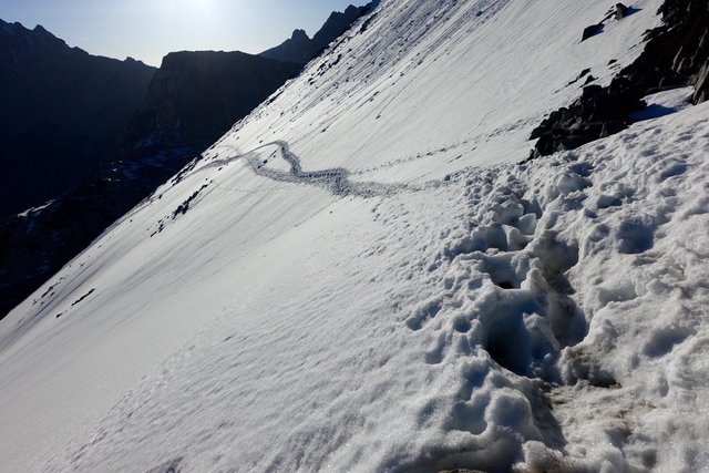 Icy Glen Pass traverse, m791