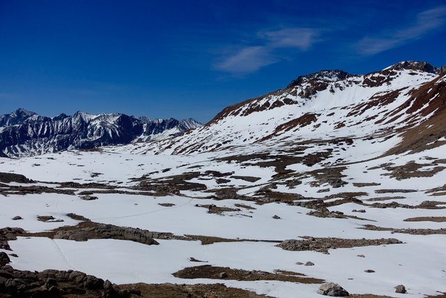 Looking back from the final climb to Pinchot Pass, m806