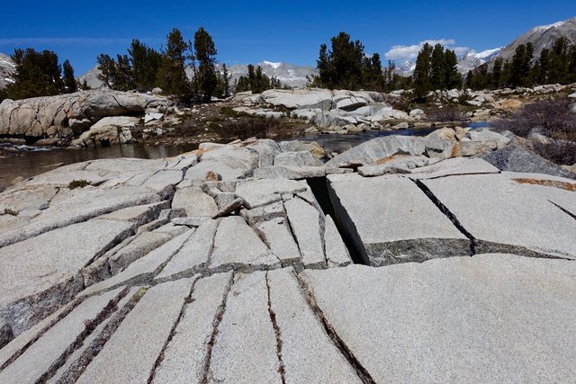 Fractured granite slab, m809