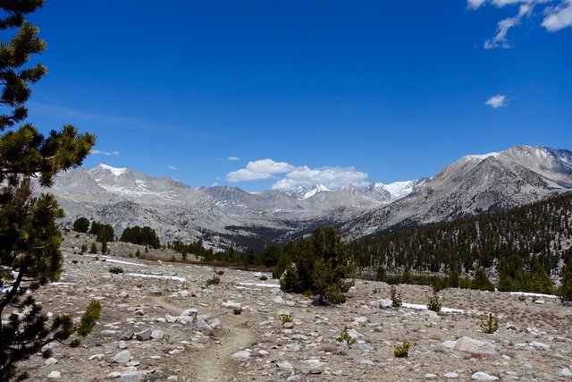 Looking north to faraway Mather Pass, m809