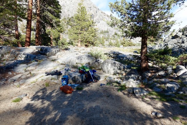 Great campsite at Piaute Creek, m855