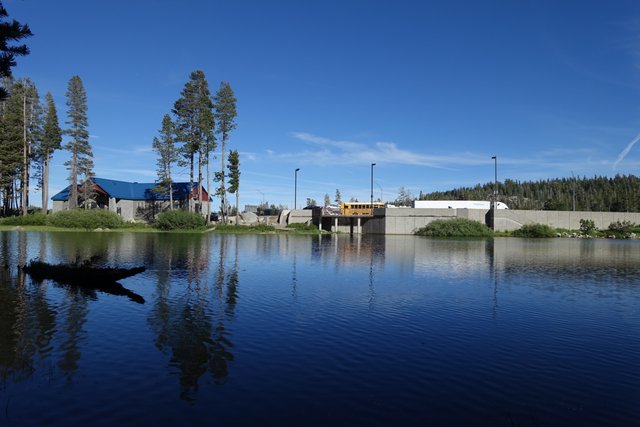 Scenic lake and rest area