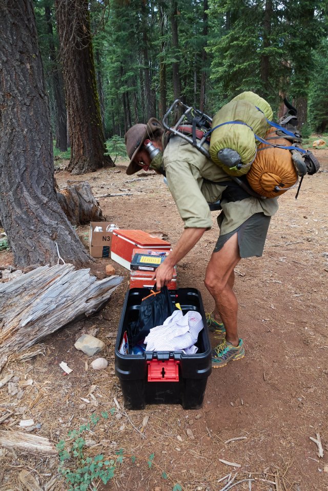 Scrounging in the hiker box at Highway 36