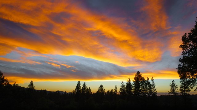 Sunset after a hot day