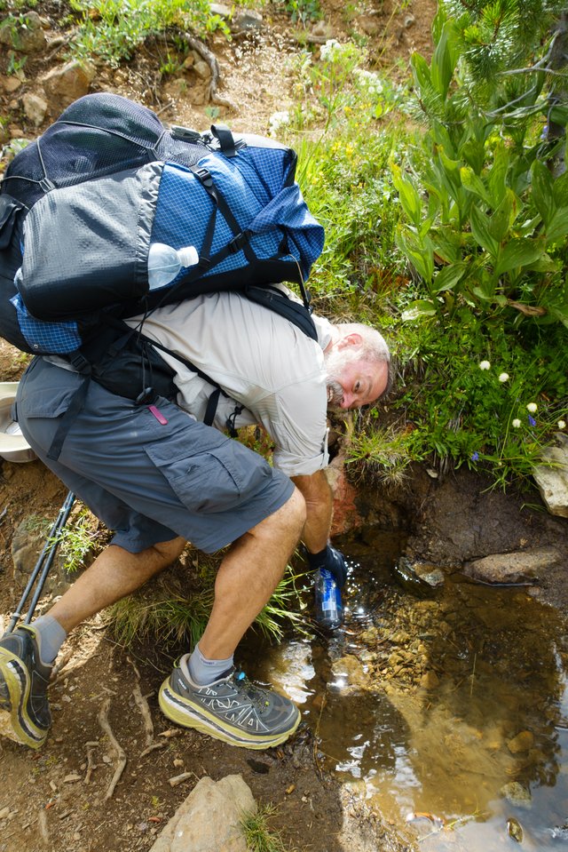 Getting water at the spring