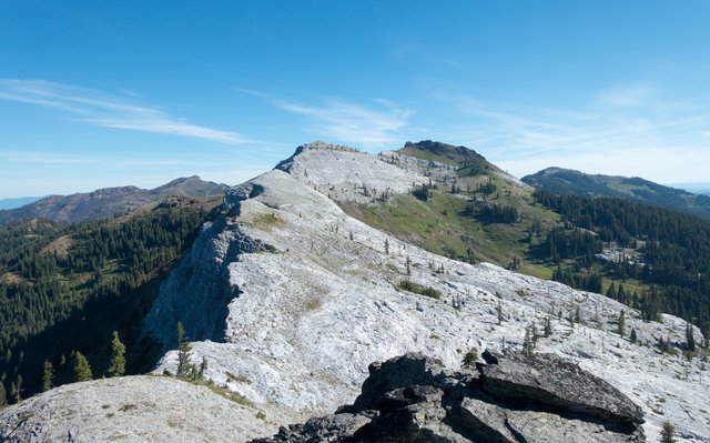 Looking along the Marble Mountain ridge