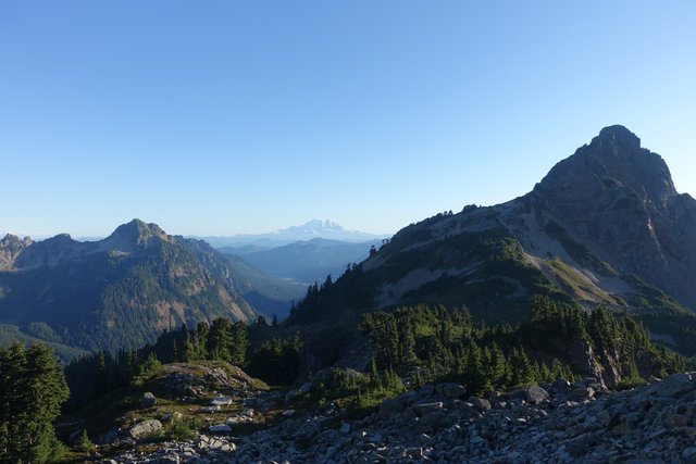 Mt Rainier is still out