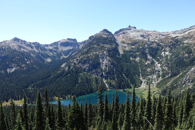 Looking down on Deep Lake