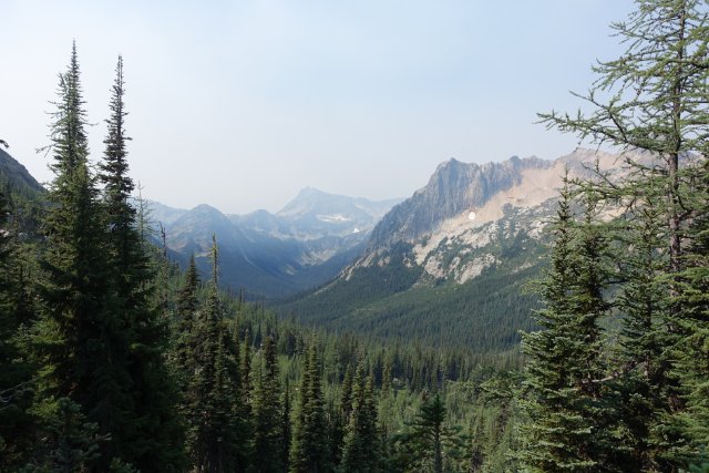Looking west of Cutthroat Pass to Rainy Pass