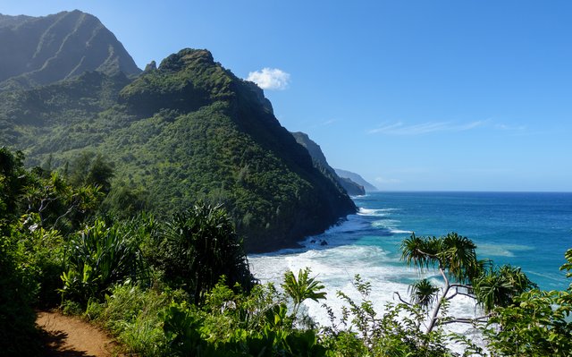 Great view west along the Na Pali coast