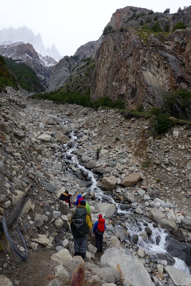 One ladder in the gully