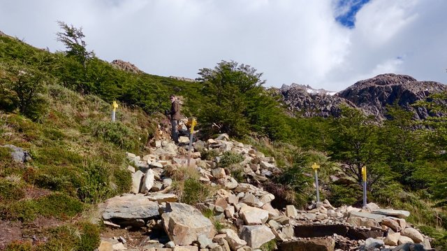 Ridiculously well marked and steep trail