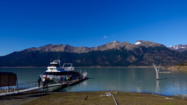 Boat to the glacier