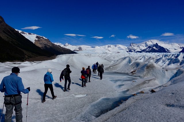 On top of the glacier