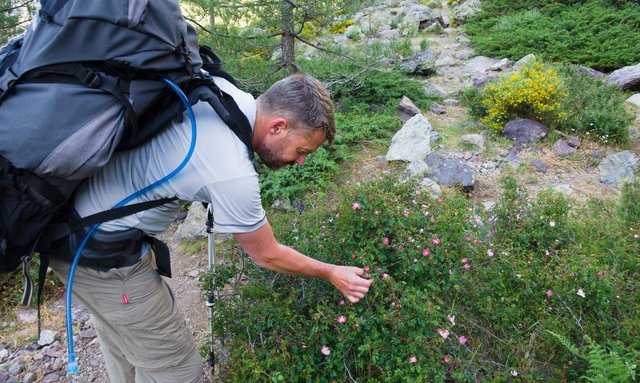 Jon stops to smell the roses